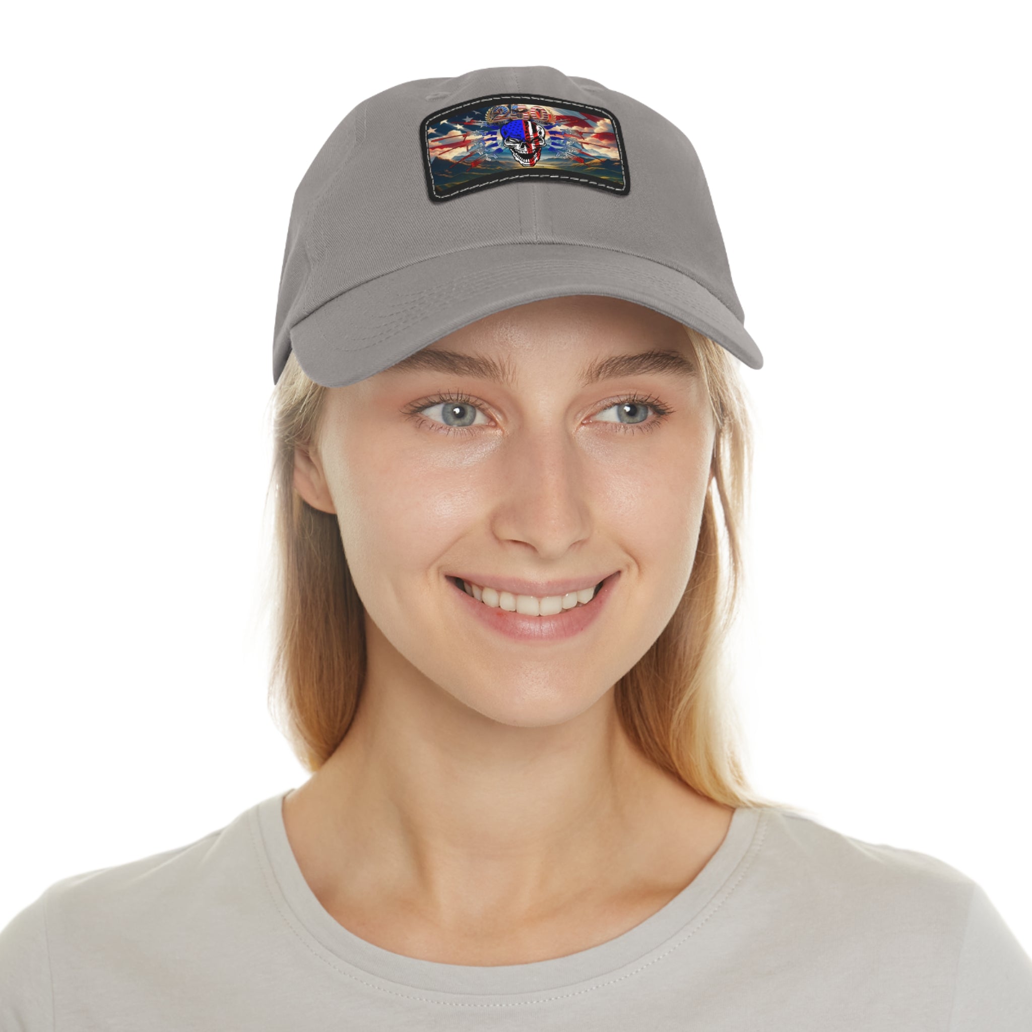 Skull & Guns 250th / Leather Patch Hat