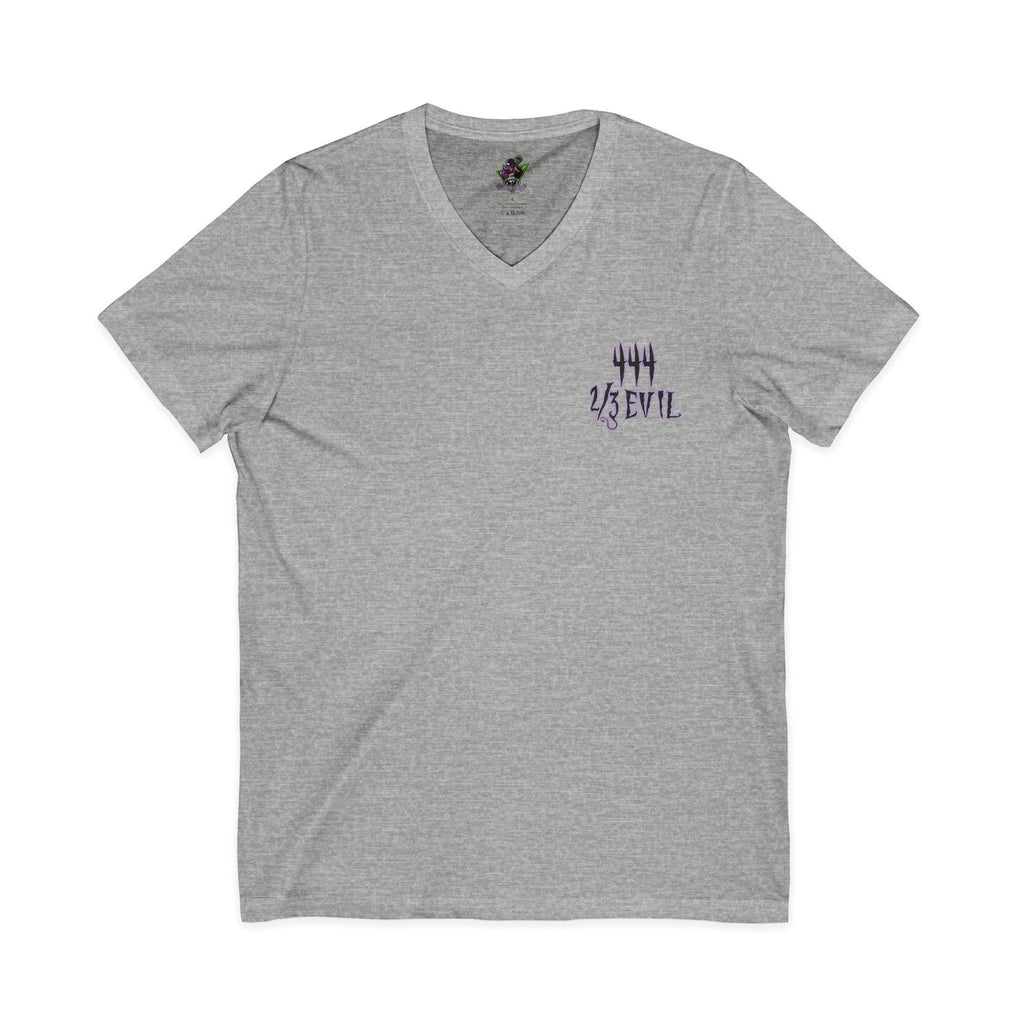 2/3 Evil Gothic Purple Script / V-Neck Tee