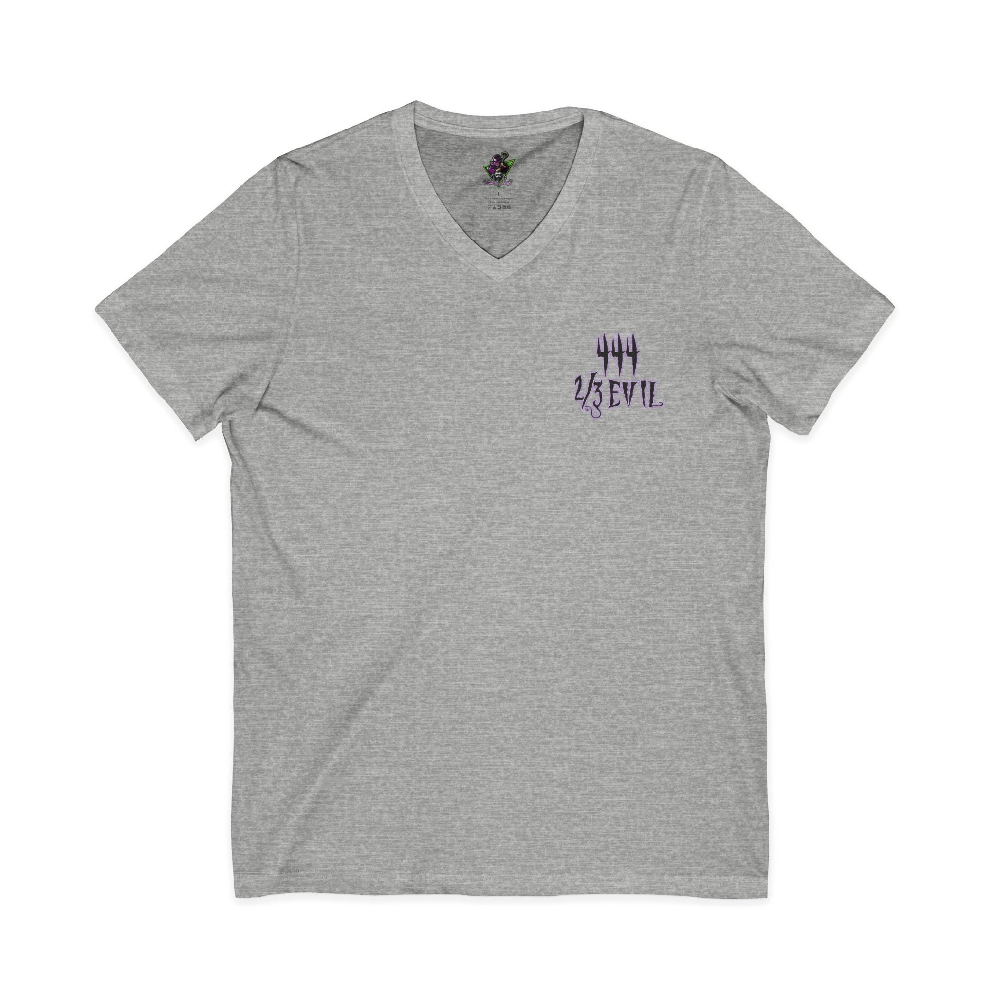 2/3 Evil Gothic Purple Script / V-Neck Tee