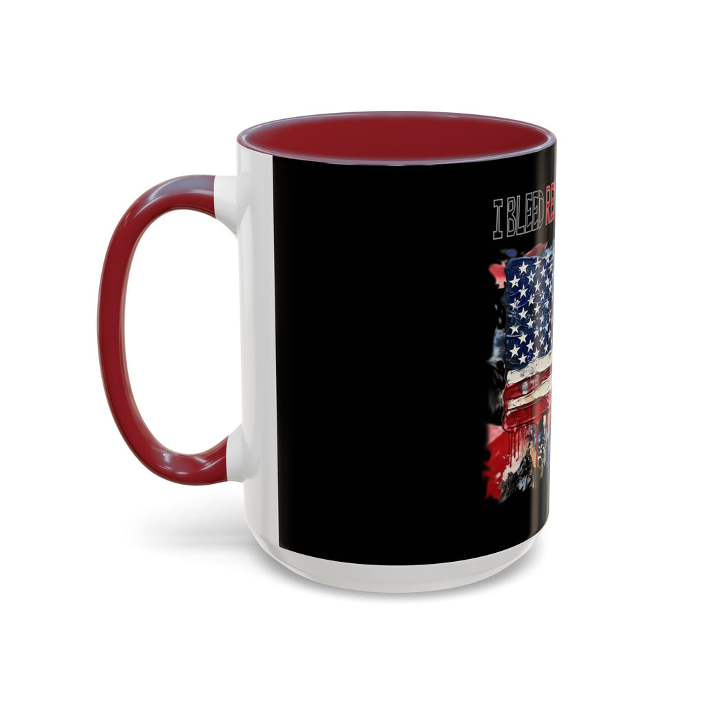 I Bleed Red White and Blue / Accent Coffee Mug 11/15 oz