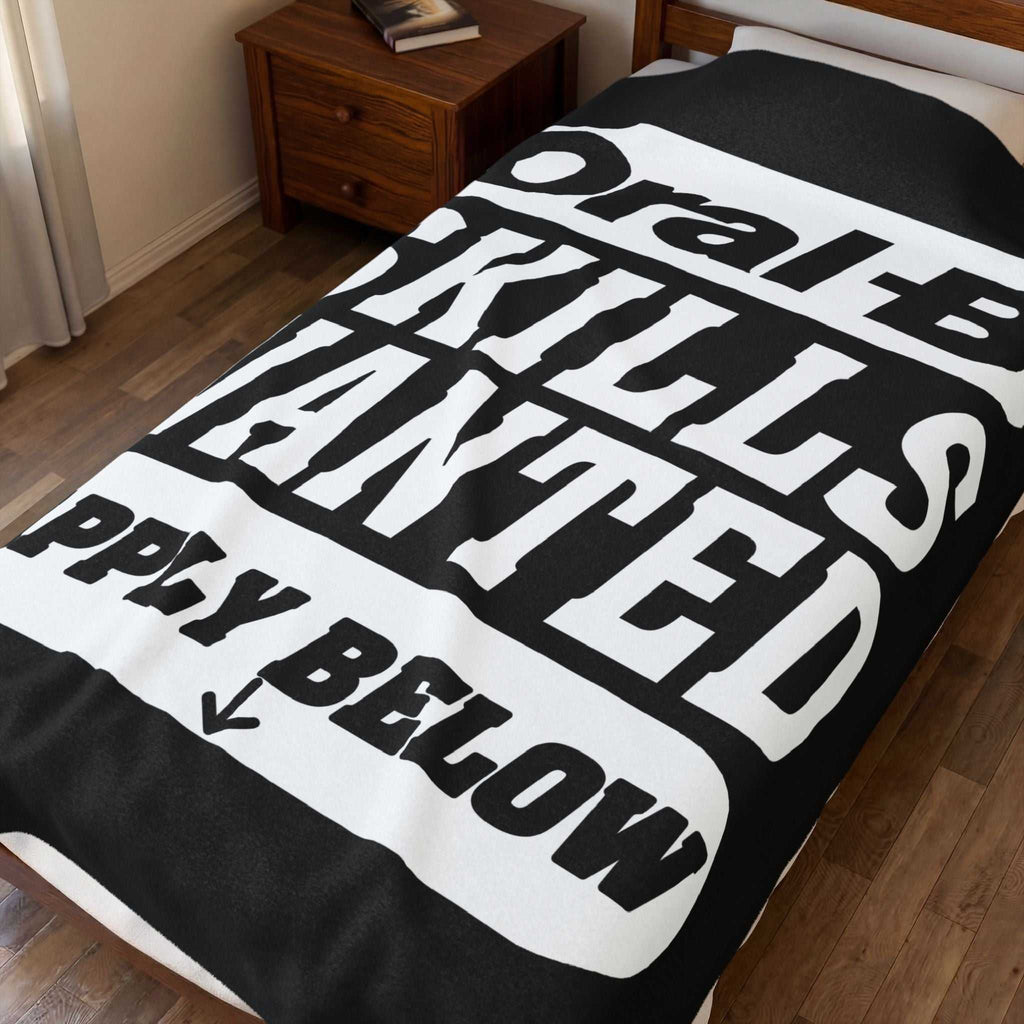 Oral-B Skills Wanted /Velveteen Plush Blanket