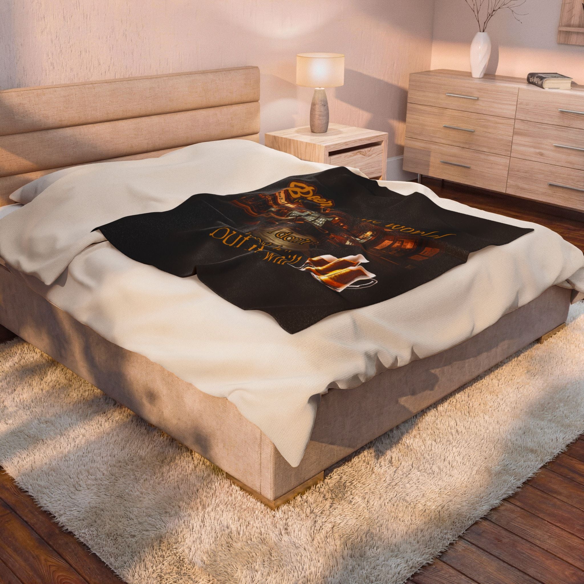 Beer Will Save The World / Velveteen Plush Blanket