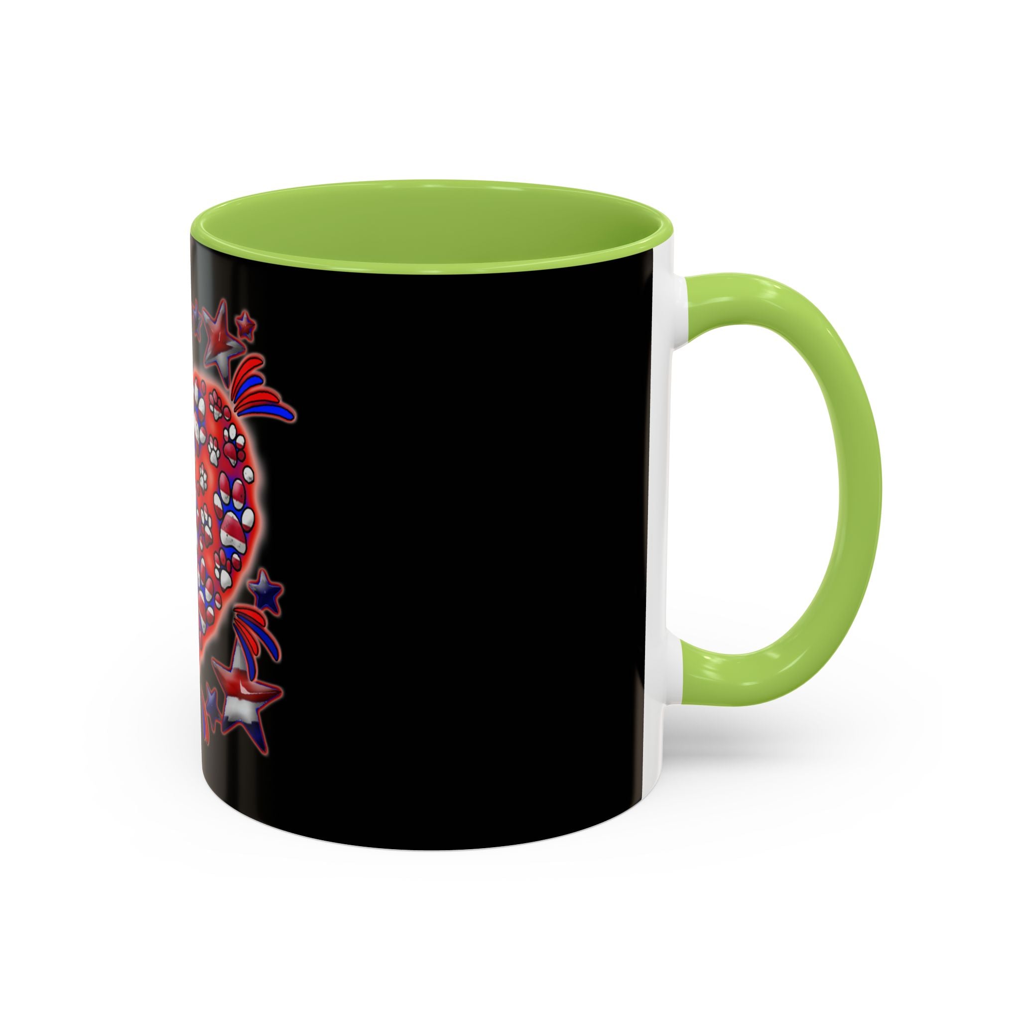 Patriotic Dog Heart / Accent Coffee Mug 11/15oz