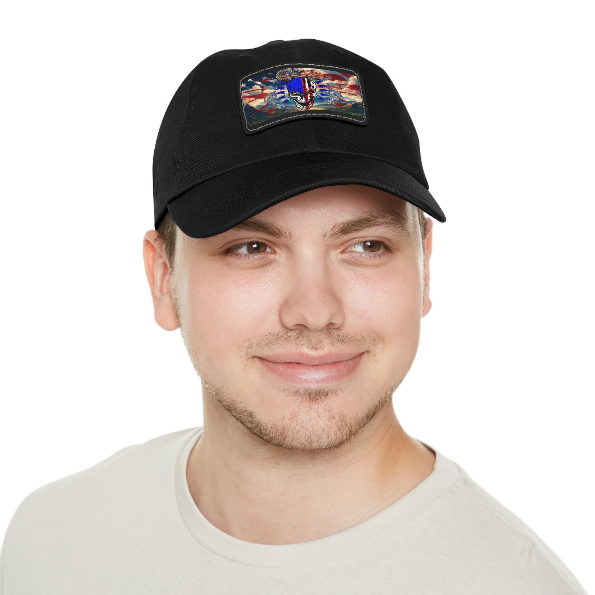 Skull & Guns 250th / Leather Patch Hat