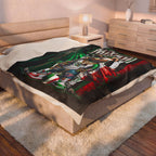 Mexico Teddy Bear /  Velveteen Plush Blanket