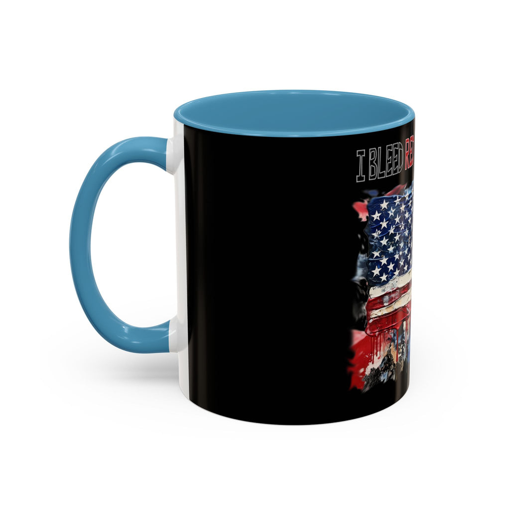 I Bleed Red White and Blue / Accent Coffee Mug 11/15 oz