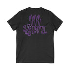 2/3 Evil Gothic Purple Script / V-Neck Tee