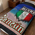 Cancún Mexico Beach / Velveteen Plush Blanket