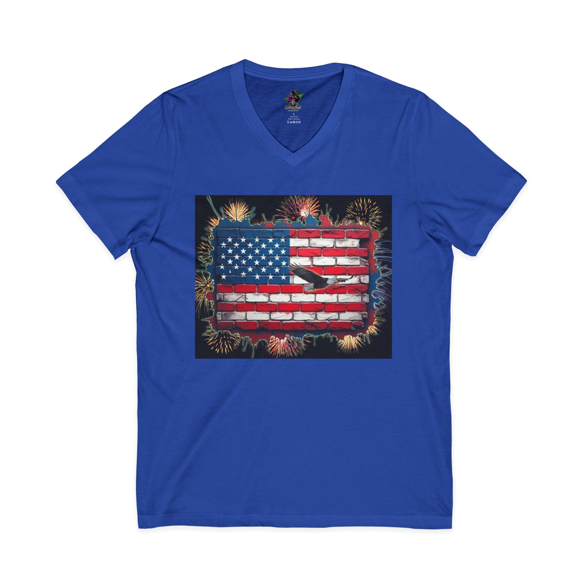 American Brick Flag / V-Neck Tee