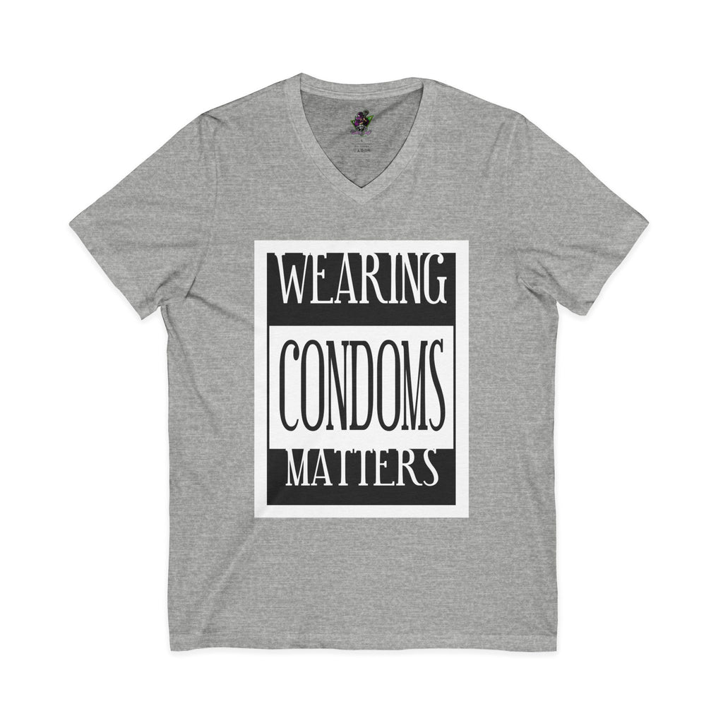 Wearing Condoms Matters / V-Neck Tee