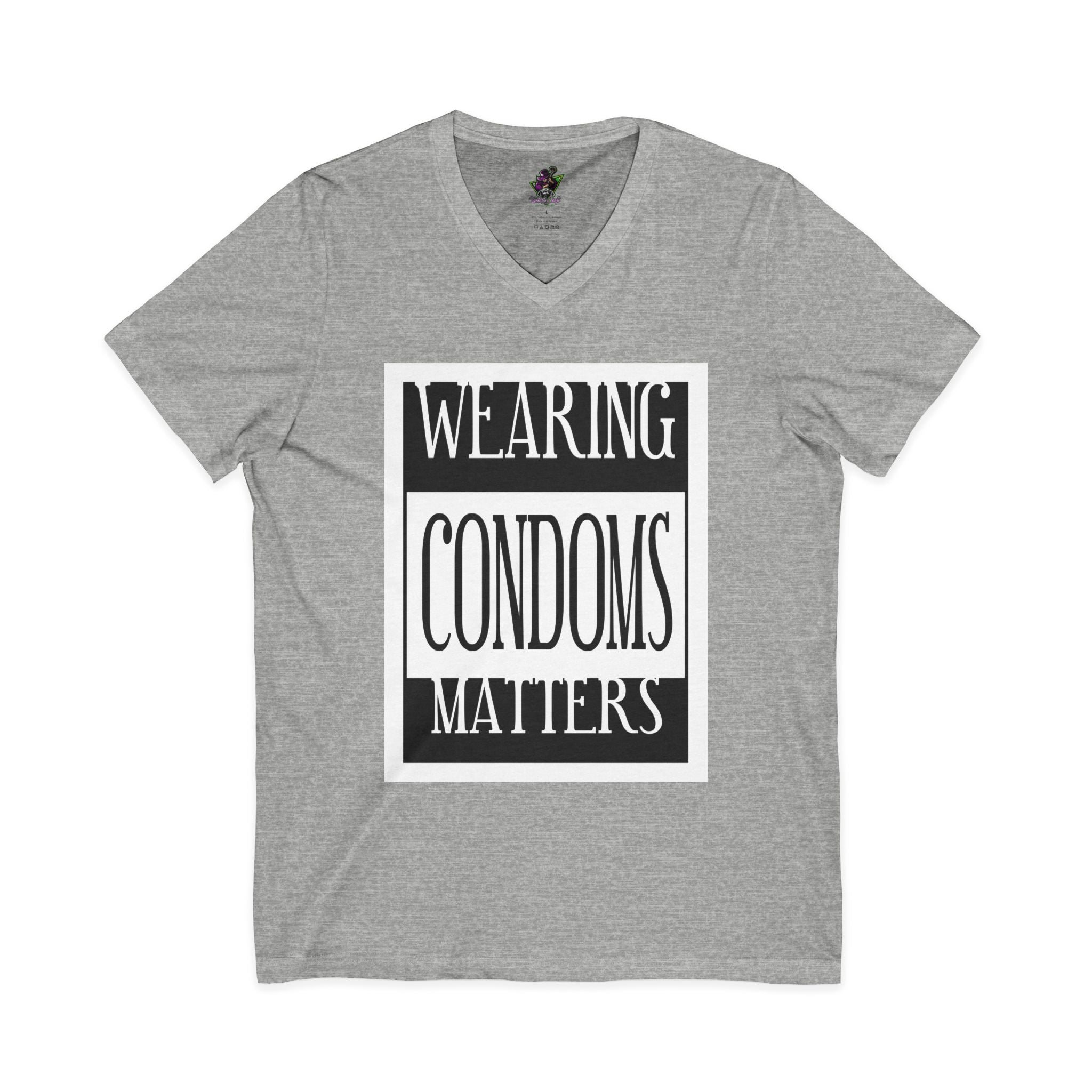 Wearing Condoms Matters / V-Neck Tee