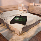 2/3 Evil Punk Skull / Velveteen Plush Blanket