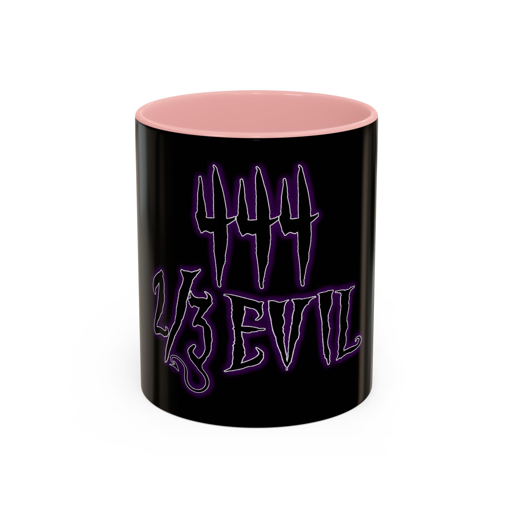 2/3 Evil Gothic Purple Script / Accent Coffee Mug 11/15oz