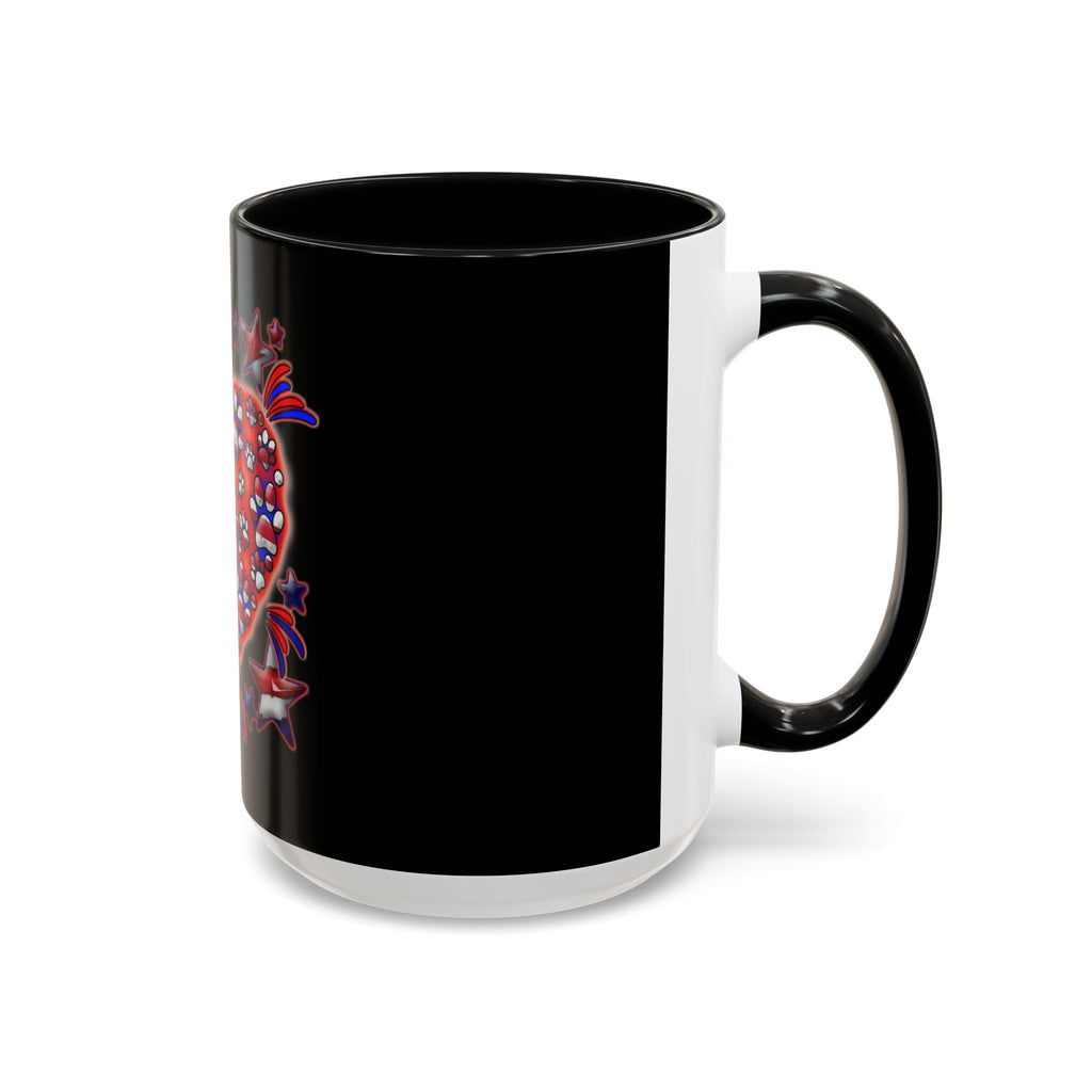 Patriotic Dog Heart / Accent Coffee Mug 11/15oz
