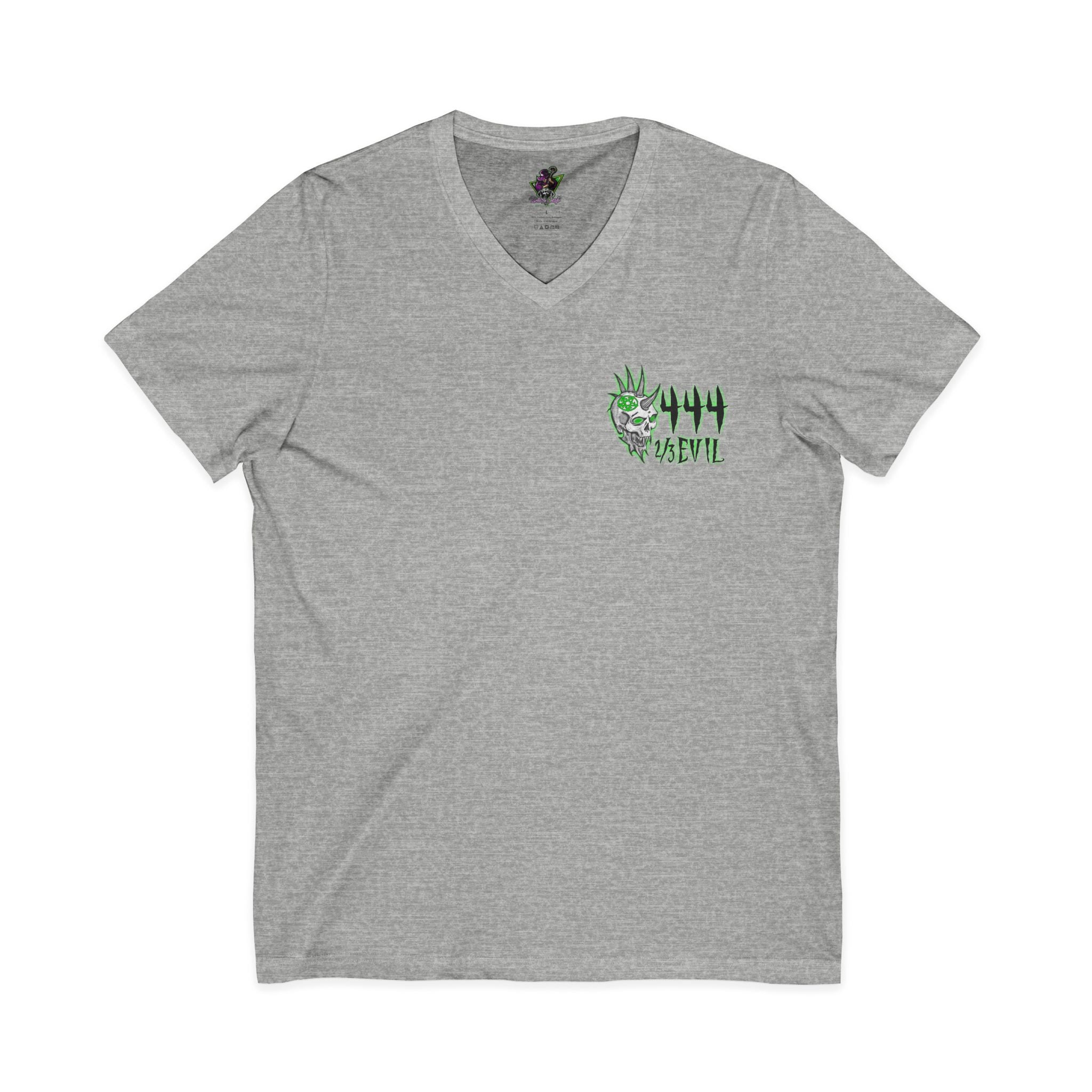 2/3 Evil Punk Skull / V-Neck Shirt