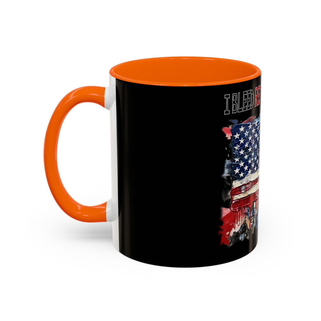 I Bleed Red White and Blue / Accent Coffee Mug 11/15 oz