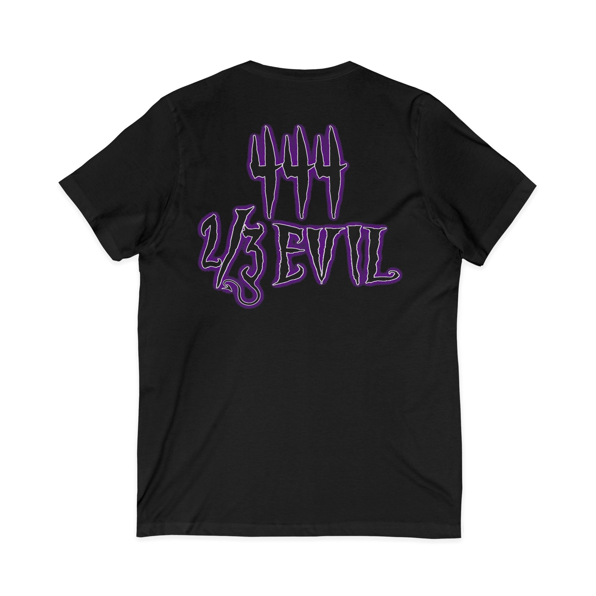 2/3 Evil Gothic Purple Script / V-Neck Tee