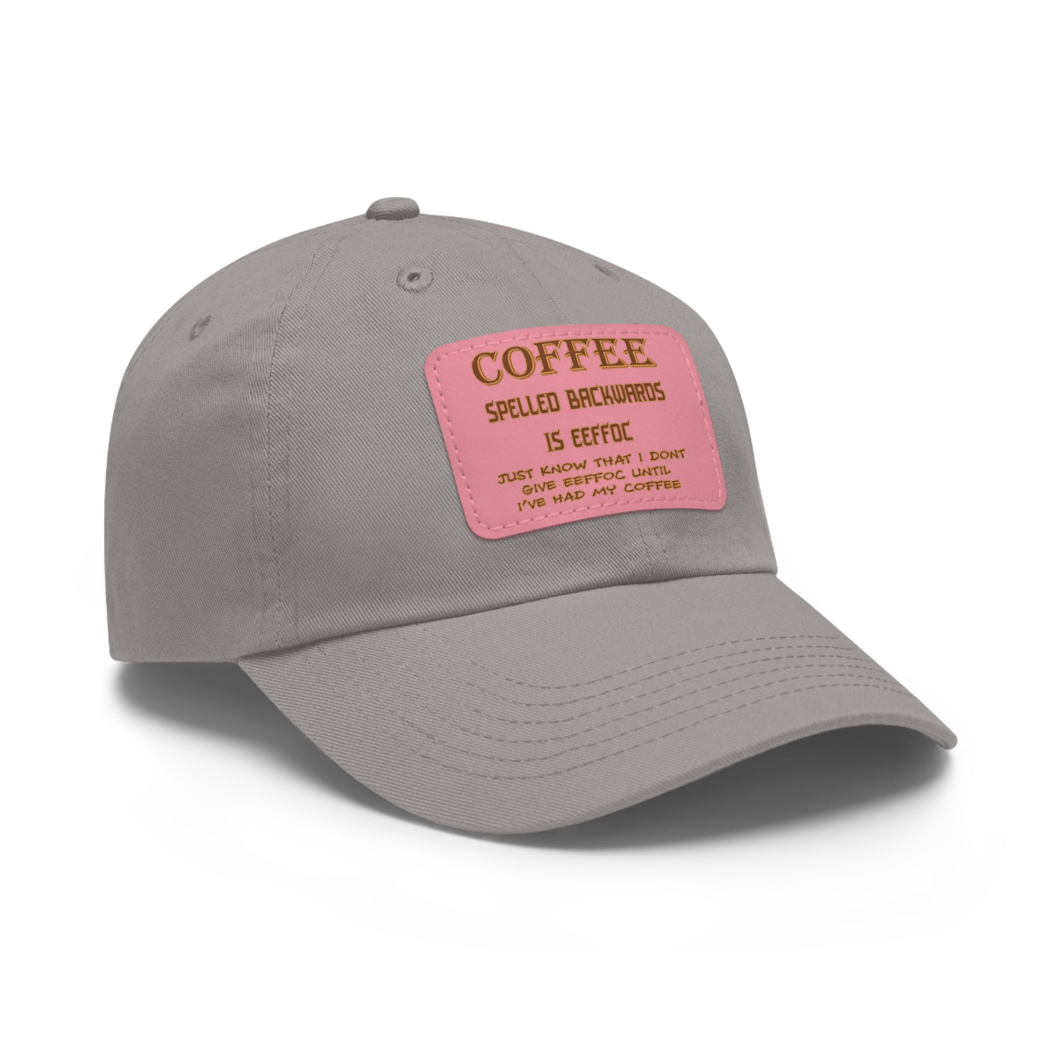 Coffee Spelled Backwards Is EEFFOC/ Leather Patch