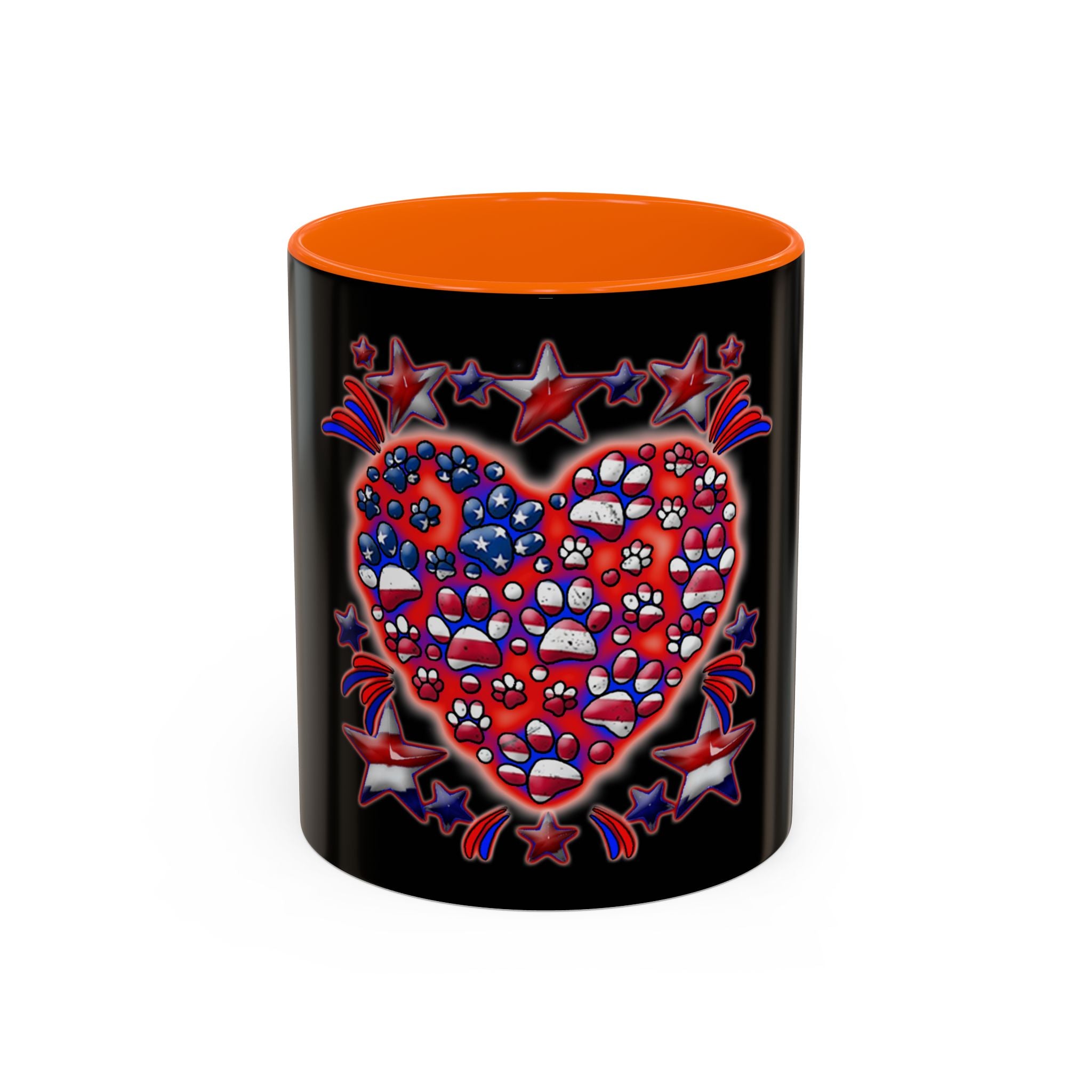 Patriotic Dog Heart / Accent Coffee Mug 11/15oz