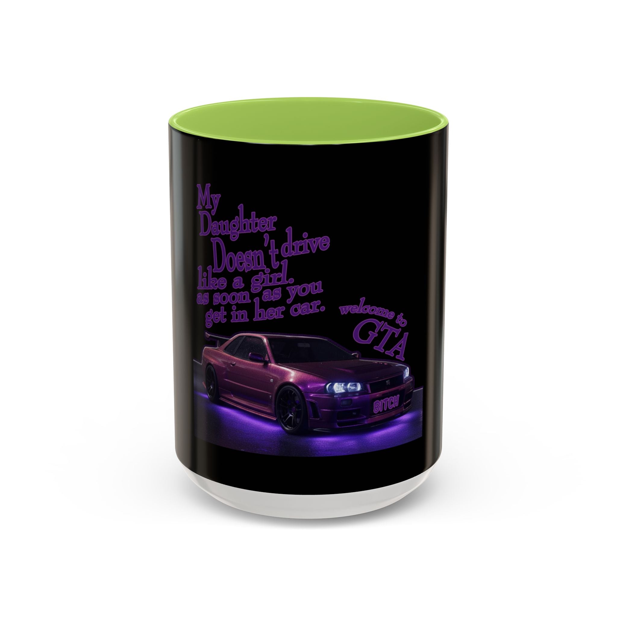 Daughter Doesn't Drive Like A Girl Purple / Accent Coffee Mug 11/15oz