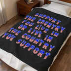 Support the Country / Velveteen Plush Blanket