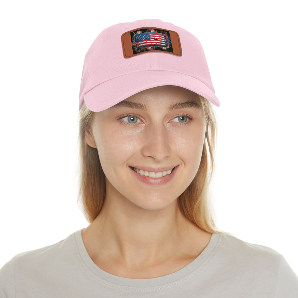 American Brick Flag / Leather Patch Hat