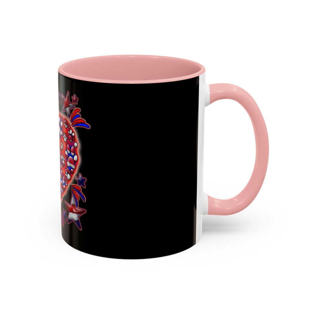 Patriotic Dog Heart / Accent Coffee Mug 11/15oz