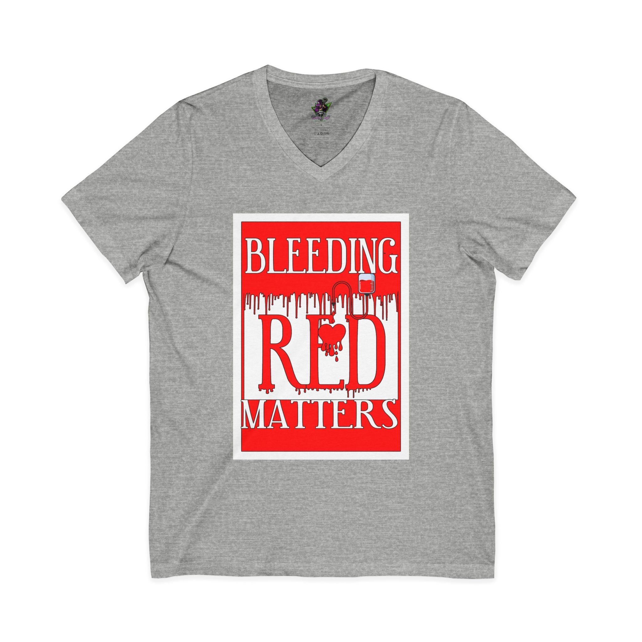 Bleeding Red Matters / V-Neck Tee