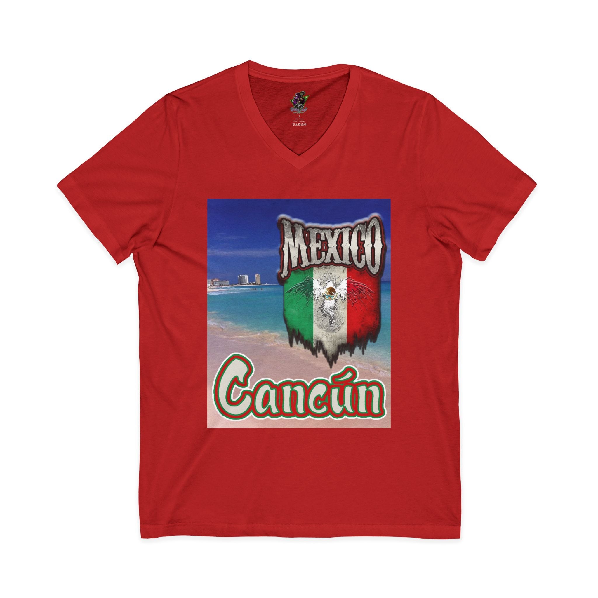 Cancún Mexico Beach / V-Neck Tee