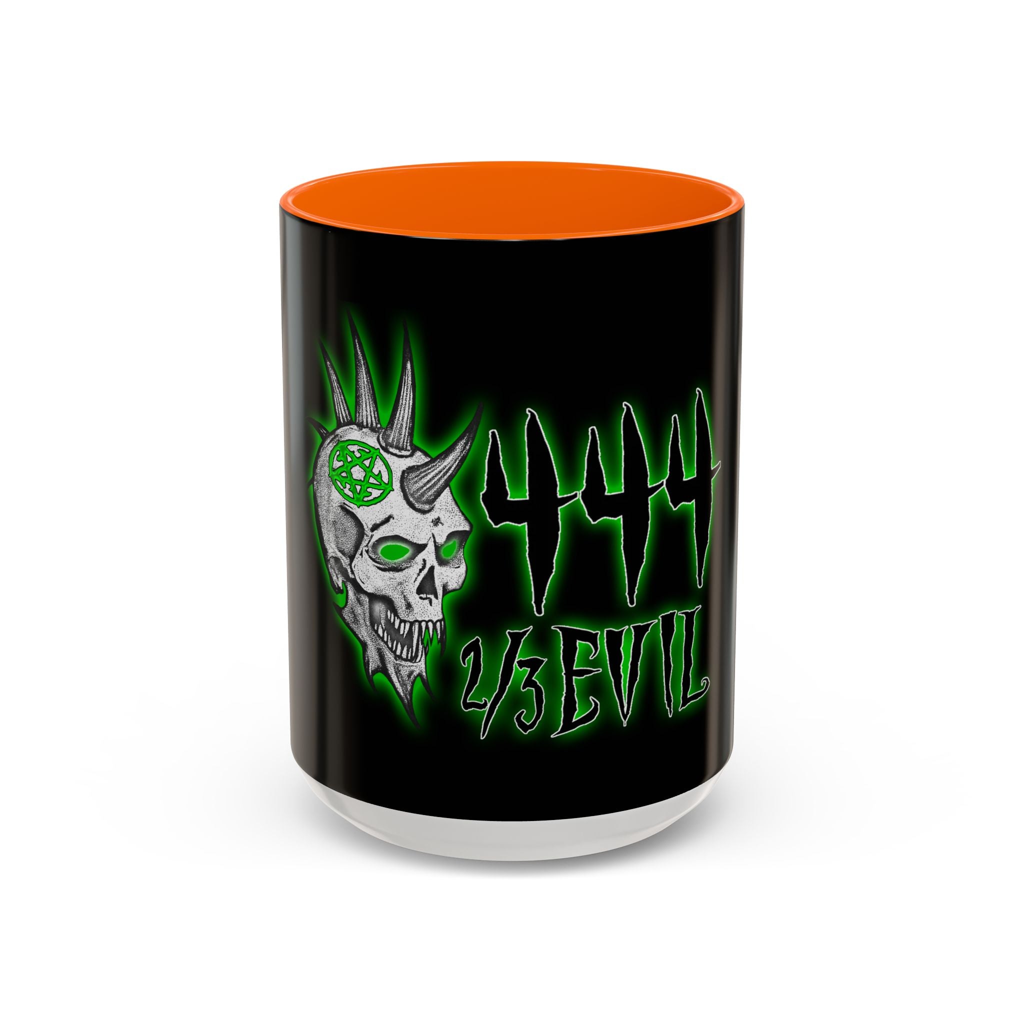2/3 Evil Punk Skull / Accent Coffee Mug 11/15oz