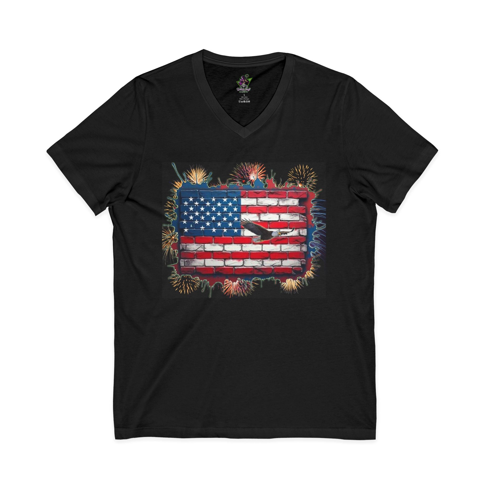 American Brick Flag / V-Neck Tee