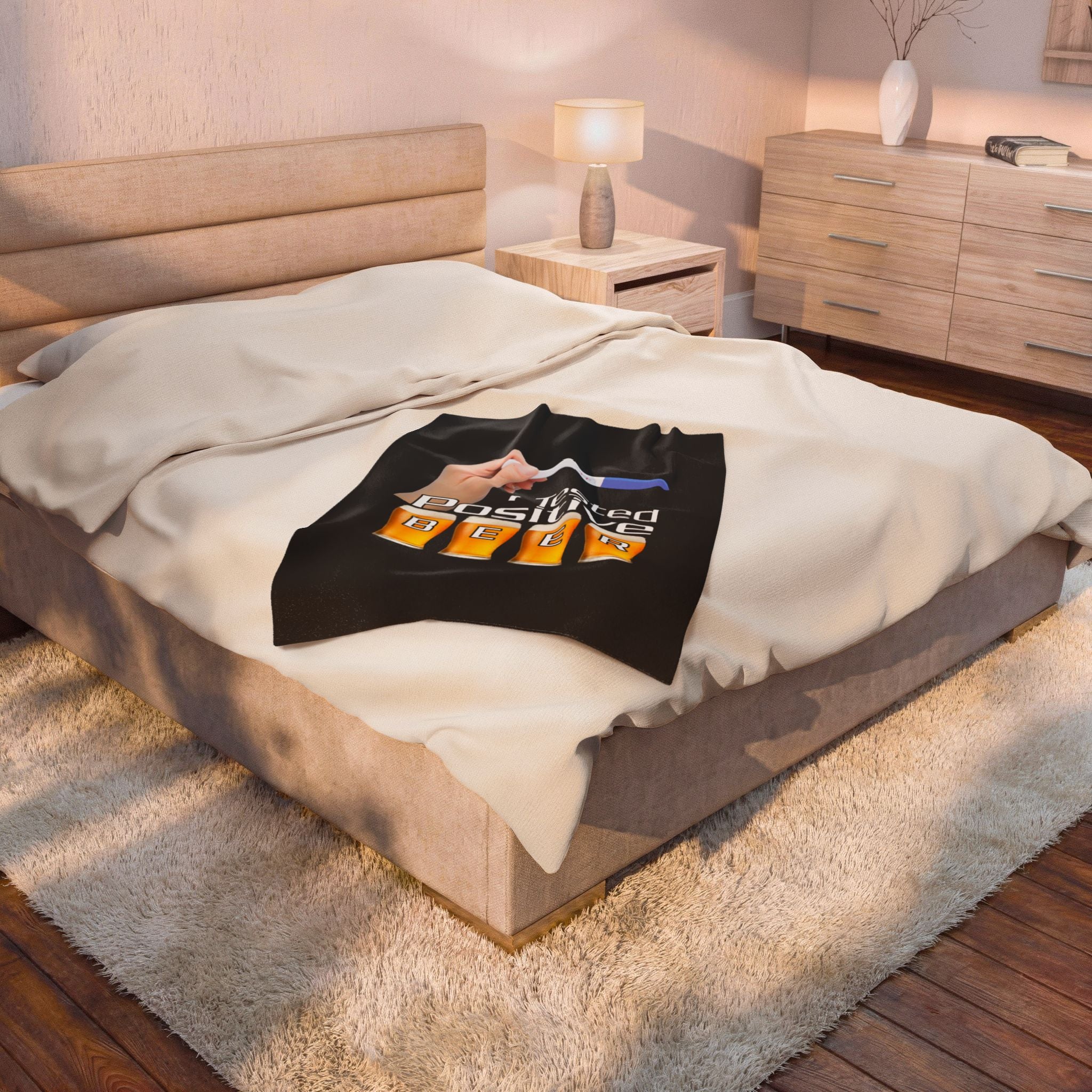 Tested Positive Beer/ Veviteen Plush Blanket