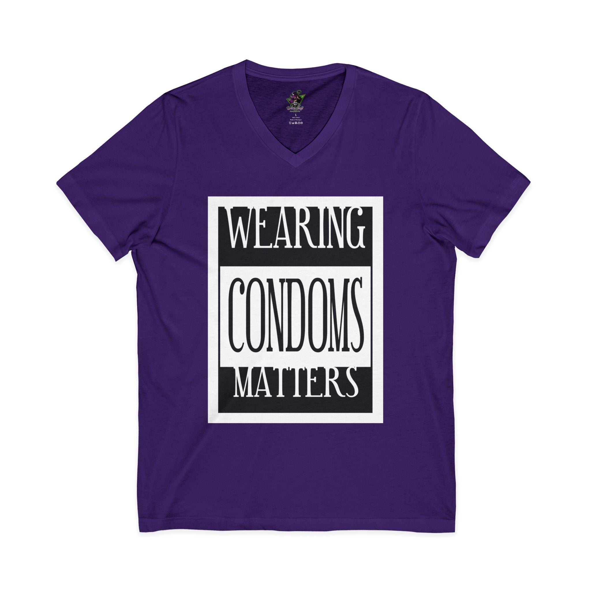 Wearing Condoms Matters / V-Neck Tee