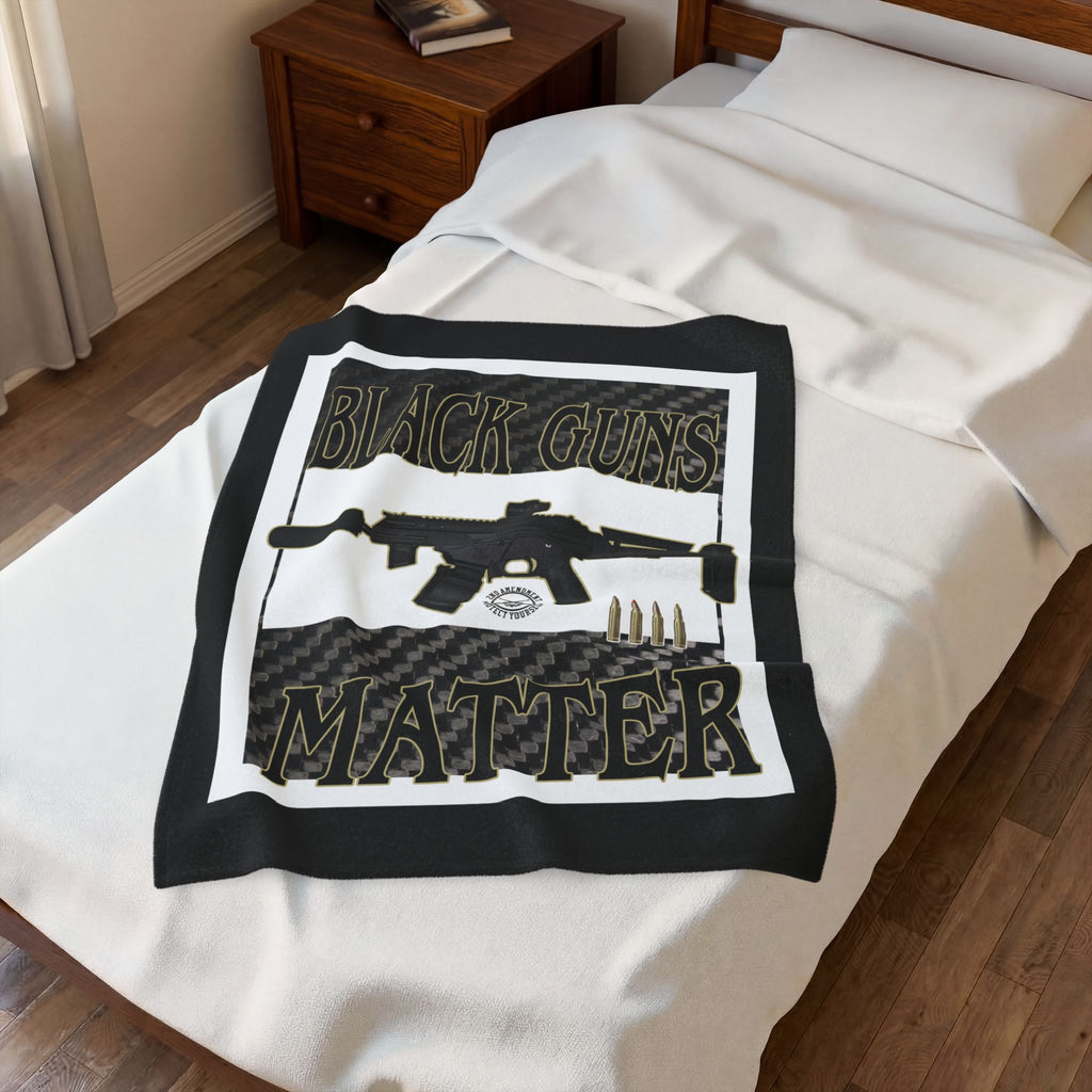 Black Guns Matter / Velveteen Plush Blanket