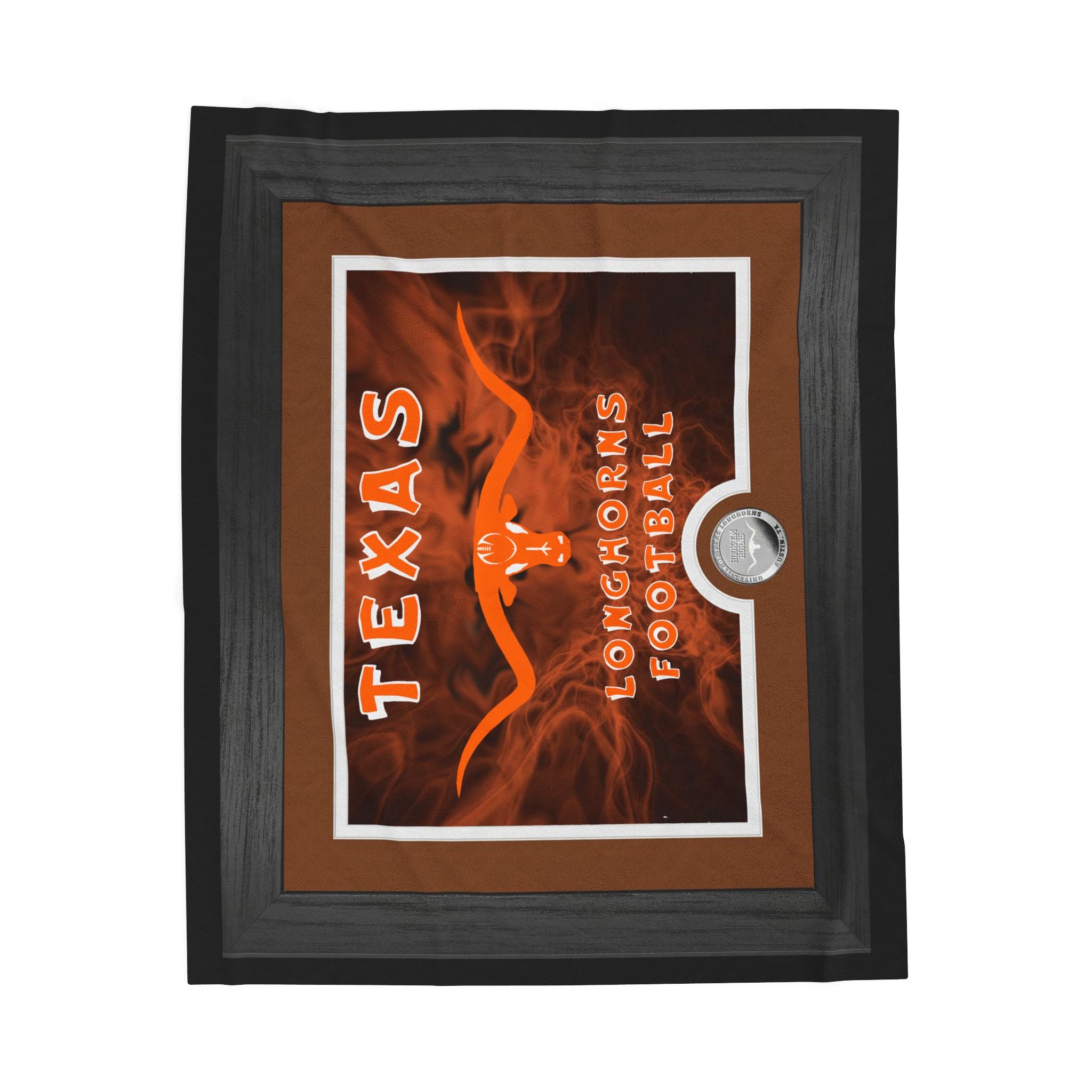 Texas Longhorns Framed / Velveteen Plush Blanket