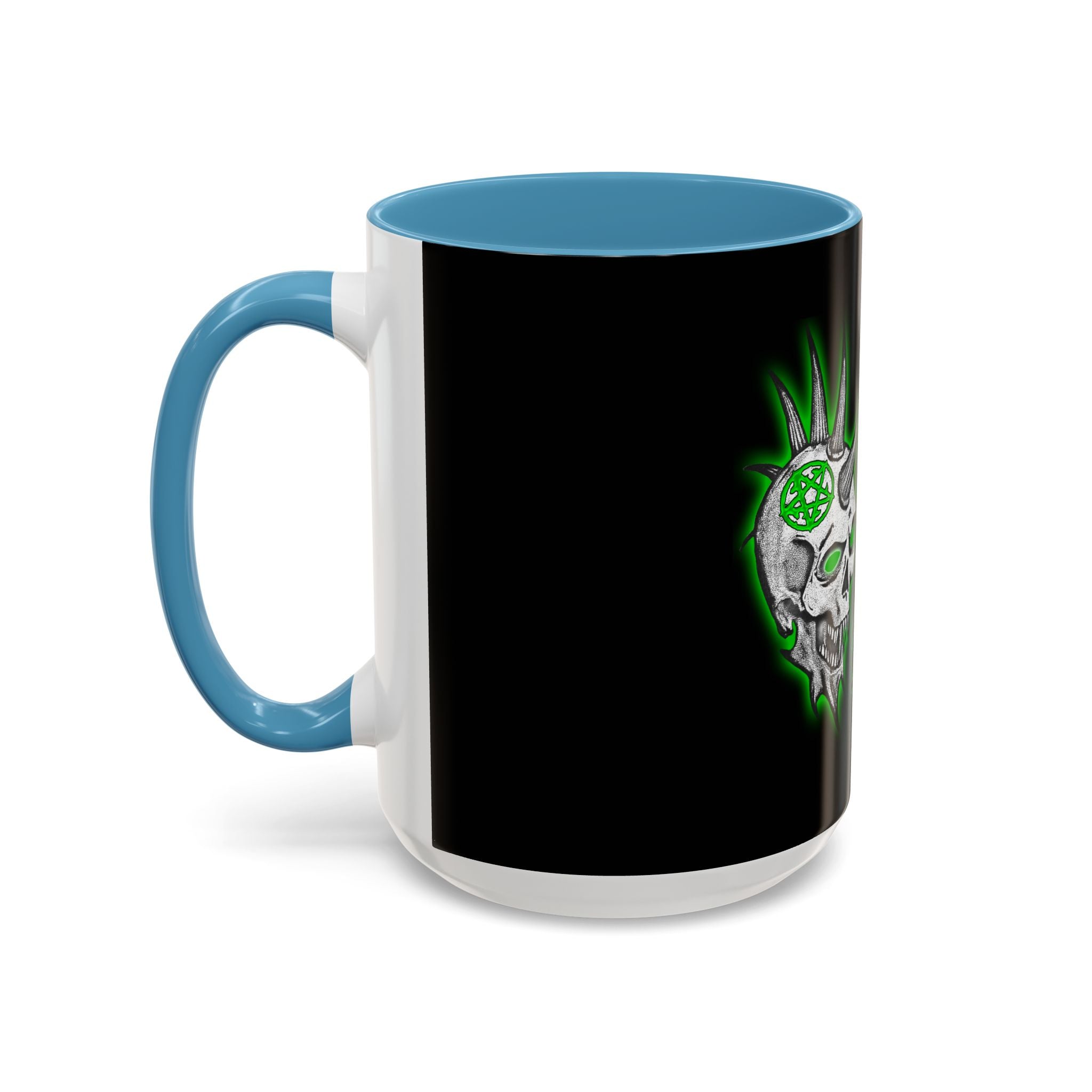 2/3 Evil Punk Skull / Accent Coffee Mug 11/15oz