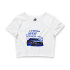 I Don't Drive Blue /Crop Tee