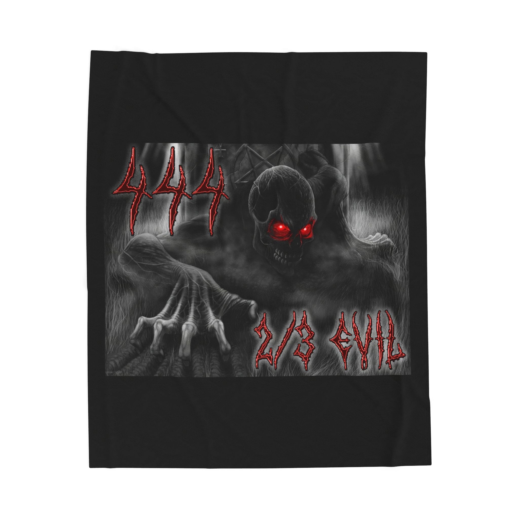 2/3 Evil Demon / Velveteen Plush Blanket