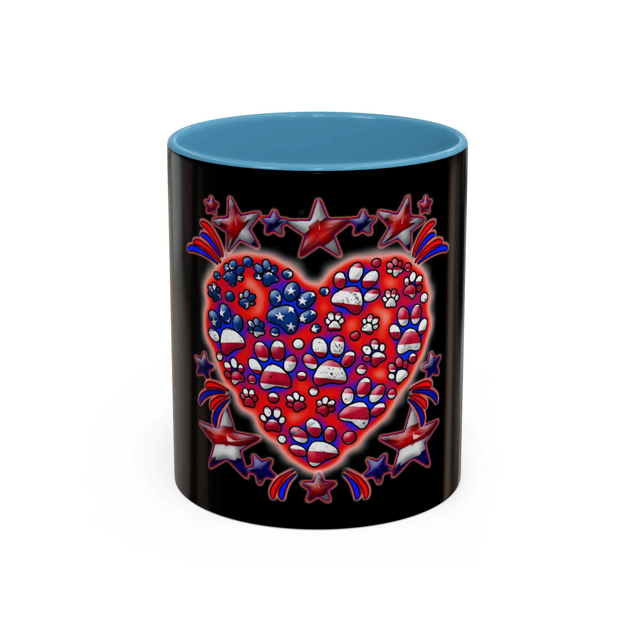 Patriotic Dog Heart / Accent Coffee Mug 11/15oz