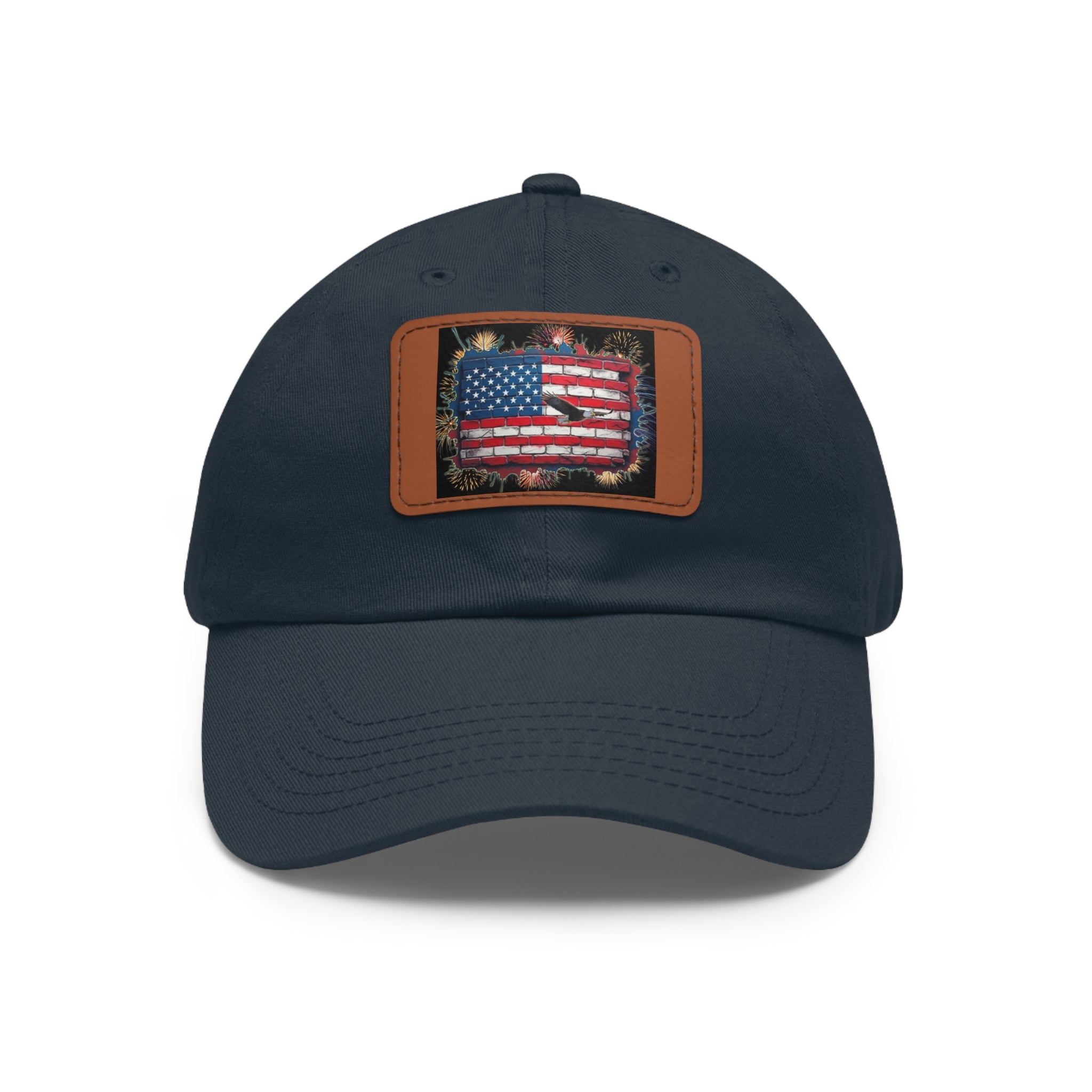 American Brick Flag / Leather Patch Hat