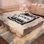 Straight Outta A Good Job / Velveteen Plush Blanket