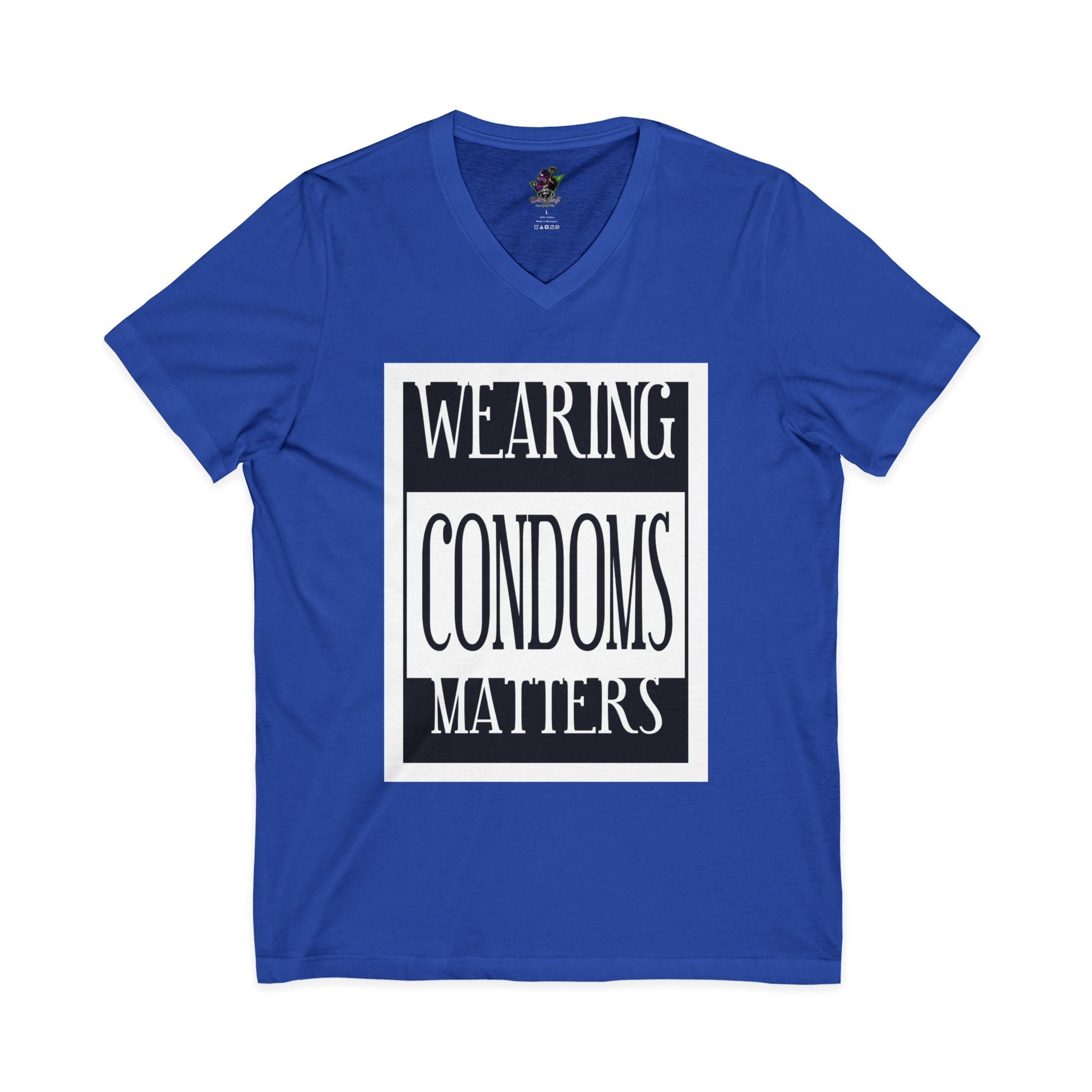 Wearing Condoms Matters / V-Neck Tee
