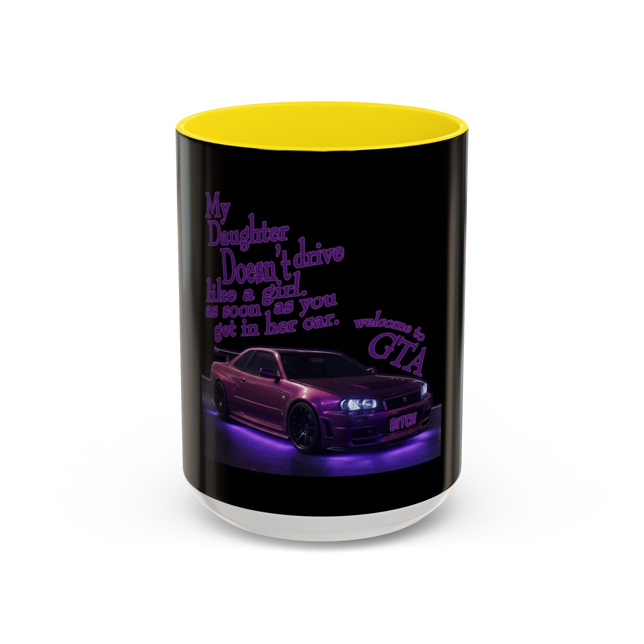 Daughter Doesn't Drive Like A Girl Purple / Accent Coffee Mug 11/15oz