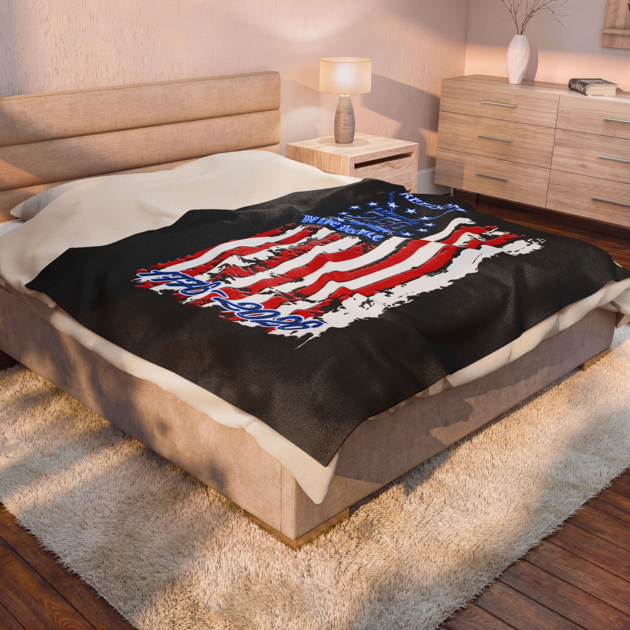 250 Anniversary Freedom 1776–2026 / Velveteen Plush Blanket