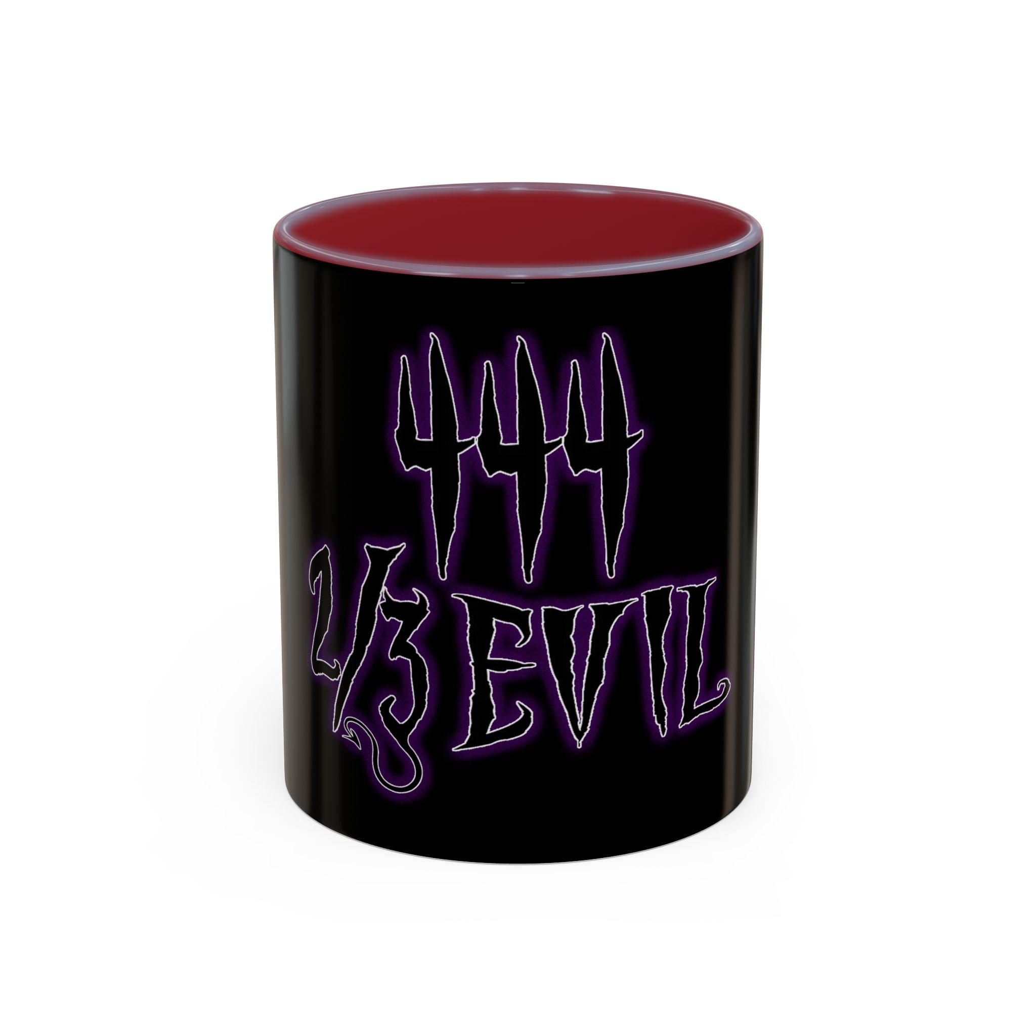 2/3 Evil Gothic Purple Script / Accent Coffee Mug 11/15oz