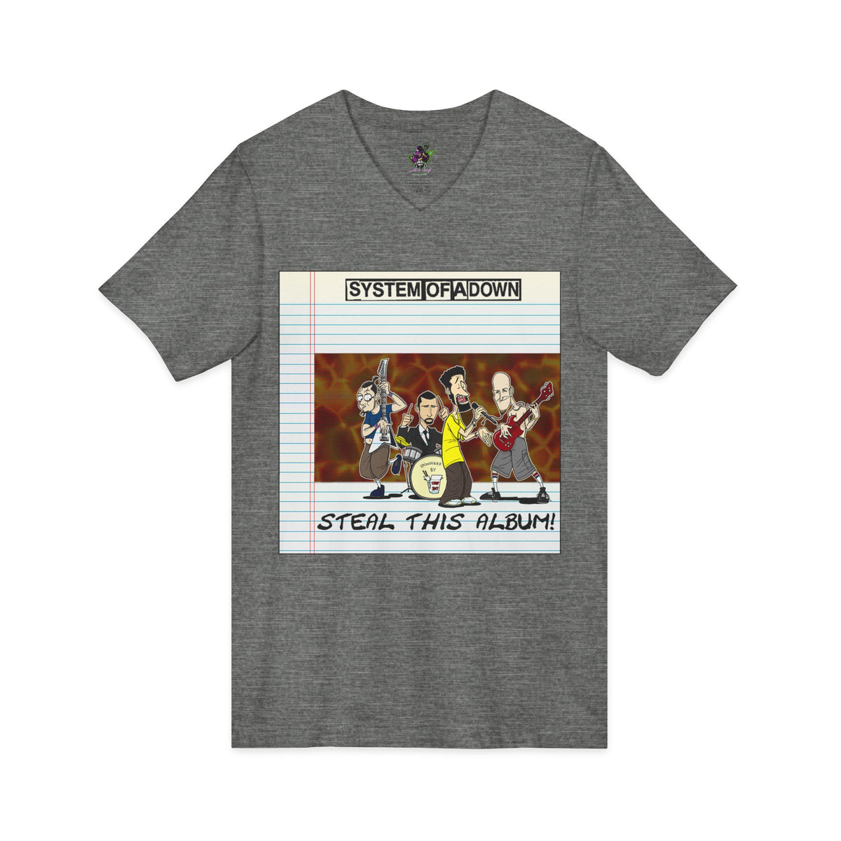 Steal This Album F&B / V Neck Tee