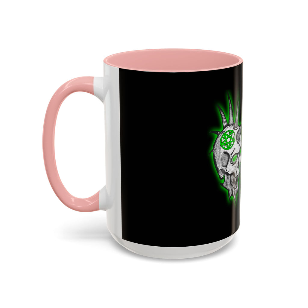 2/3 Evil Punk Skull / Accent Coffee Mug 11/15oz