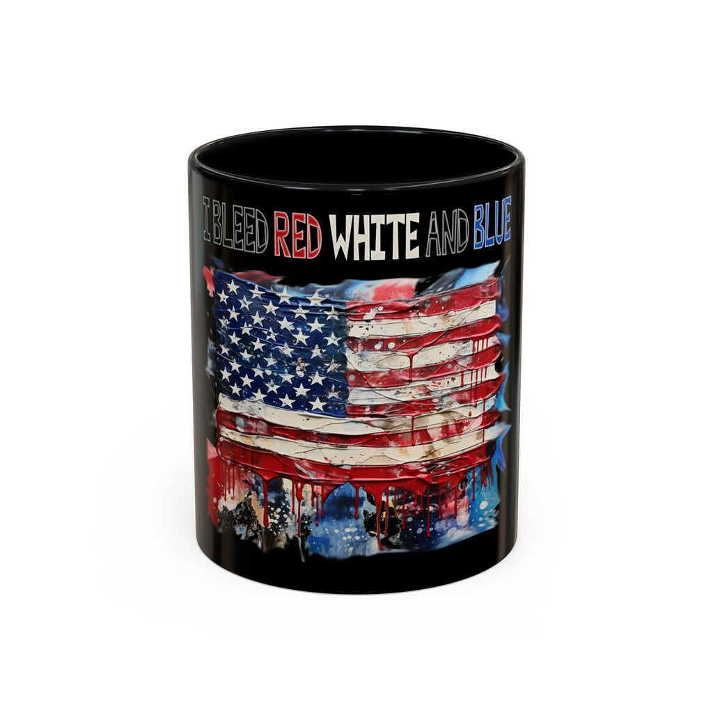 I Bleed Red White and Blue / Accent Coffee Mug 11/15oz