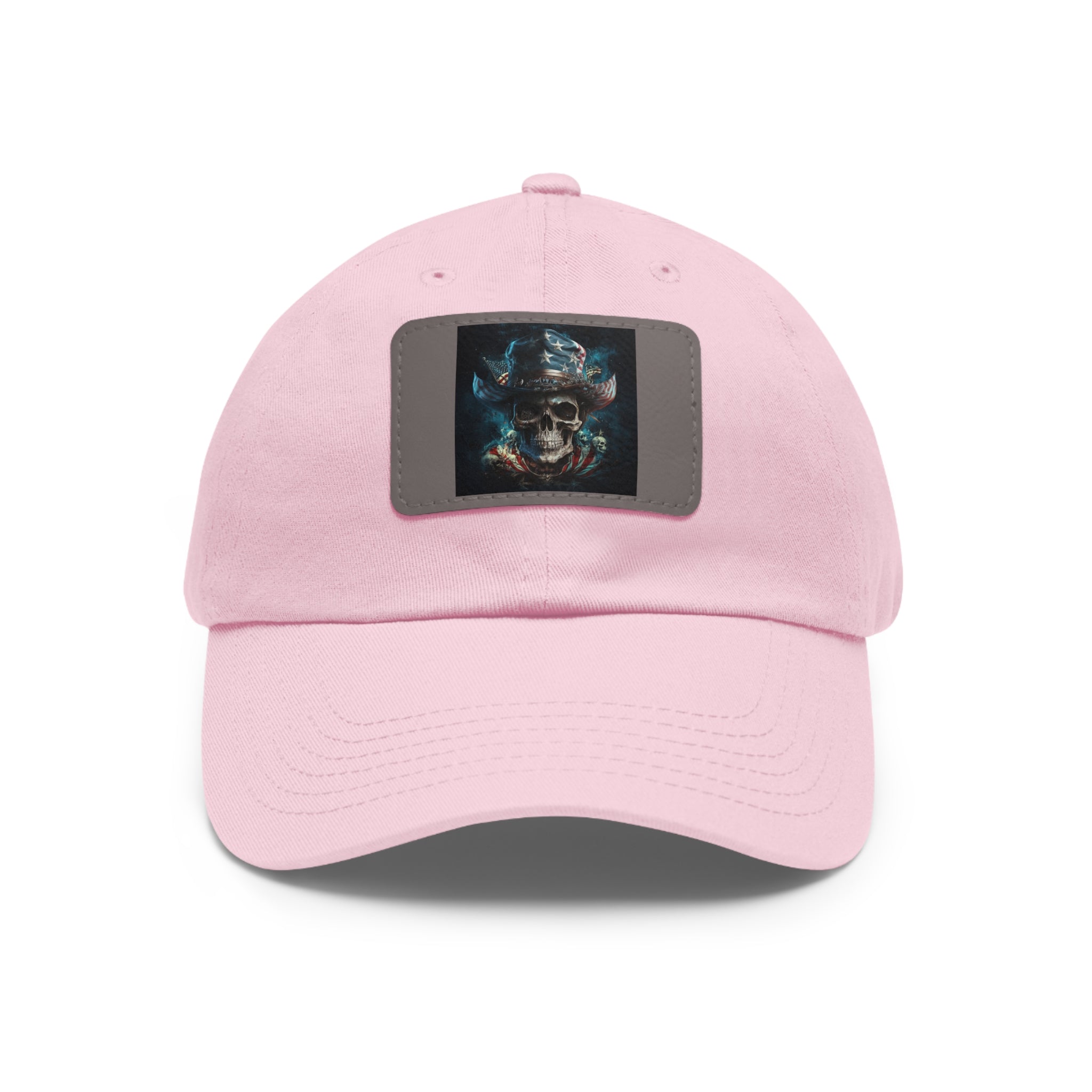 Skull Cowboy / Leather Patch Hat