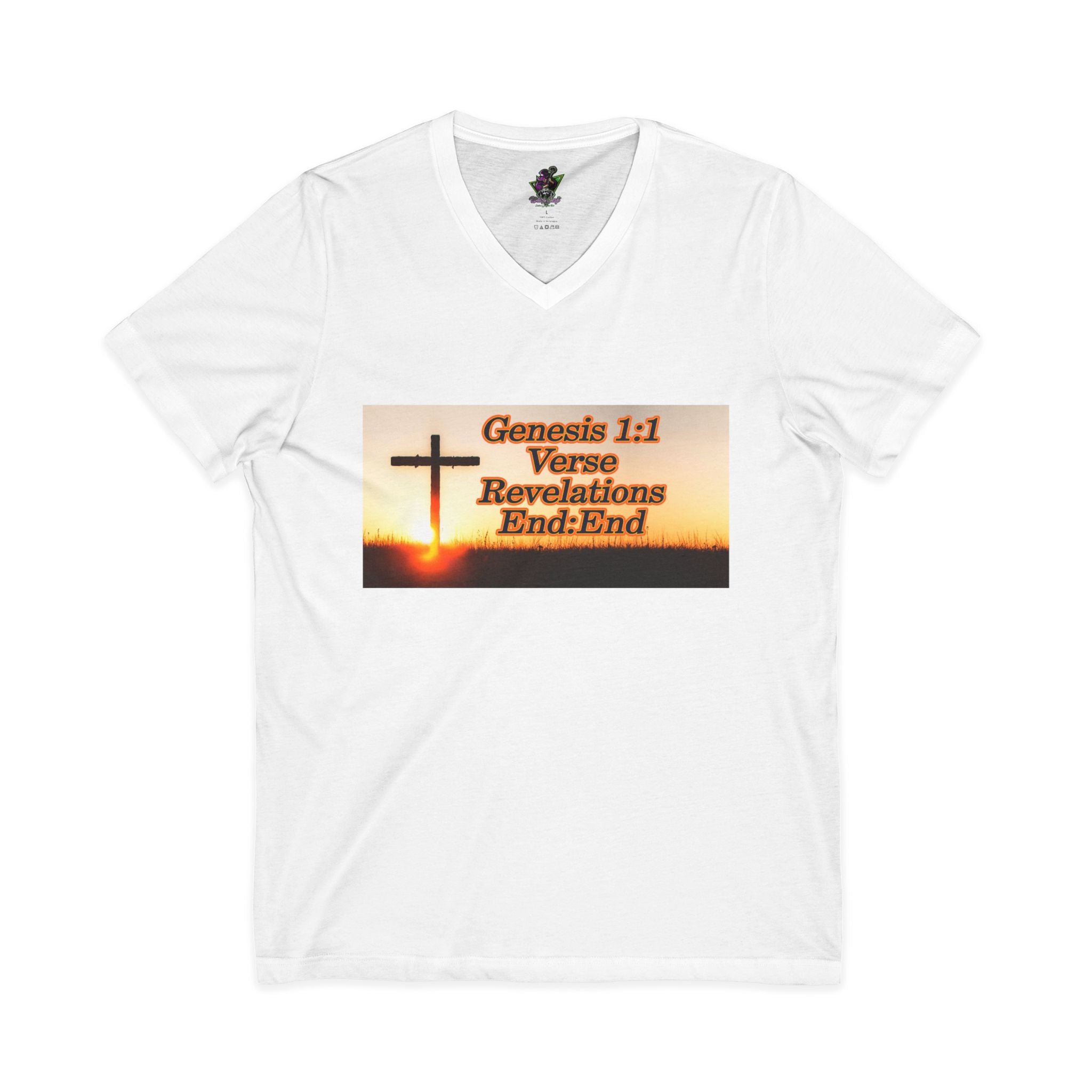 Genesis 1:1 / Revelations End:End / V-Neck Tee